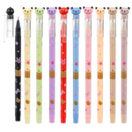 Ручка шариковая, масляная, Basir, цветные чернила, серия "МИШКИ", цветной корпус фигуркой, набор 10 шт