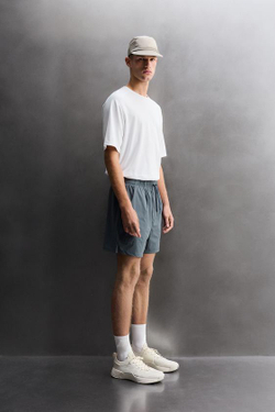 ZARA СПОРТИВНЫЕ ШОРТЫ, ВЫЦВЕТШИЙ СИНИЙ