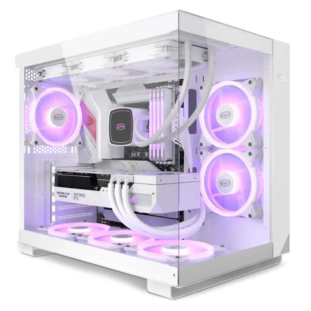 Корпус PCCooler C3T500 ARGB WH ATX/MATX/ITX USB3.1 Gen 2 Type-C, USB3.0, USB2.0, 6xFAN ARGB included (1x сзади, 2x сбоку, 3x снизу ), White