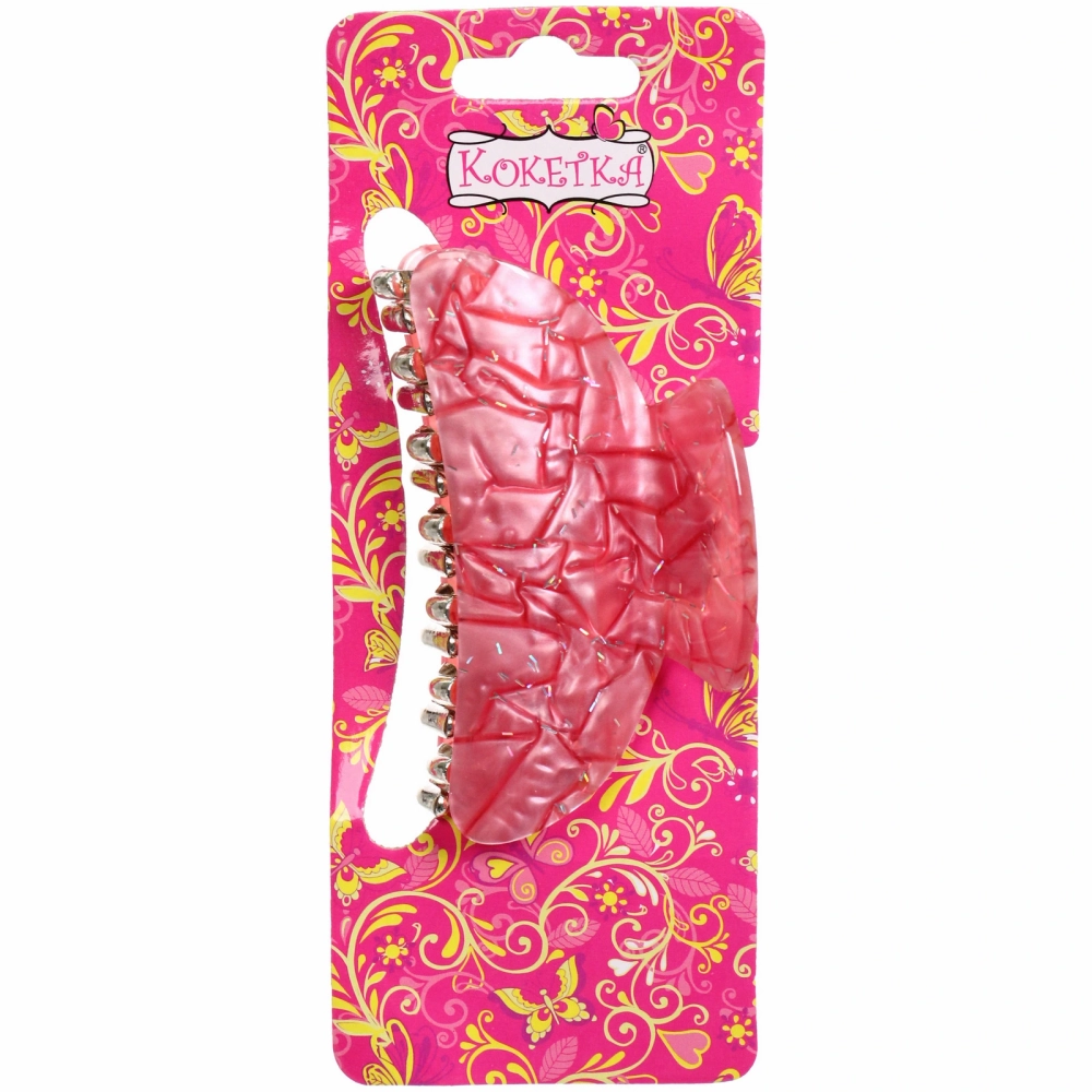 Заколка-краб для волос « ЭЙФОРИЯ», мира, микс 6 цветов, 8см (блистер Кокетка)