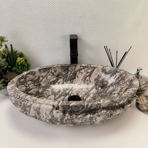 Раковина из мрамора Oval Doreng Marmo Wave OM-62897 57*38*15