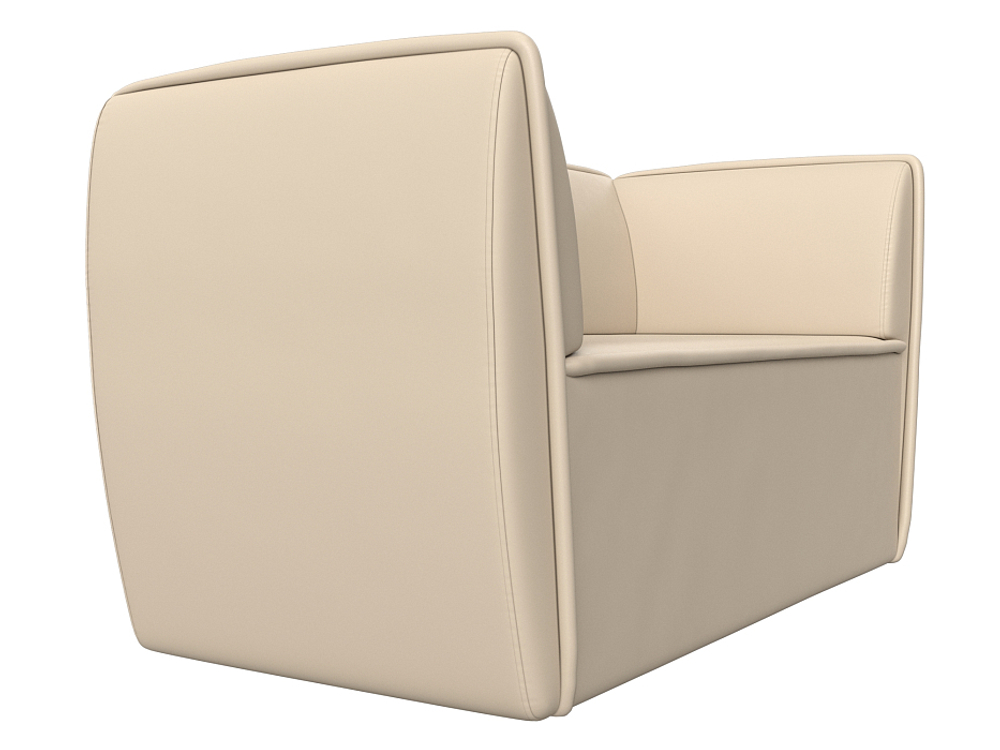 Диван кухонный прямой Бергамо 2-х местный, Бежевый, Экокожа, 112074