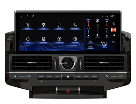 Магнитола для Toyota Land Cruiser 200 2007-2015 (климат на ШГУ) - Radiola RDL-LC200H-07-15-105 монитор 12.3" на Android 13, 6Гб+128Гб, CarPlay, 4G SIM-слот