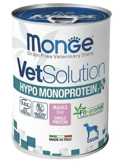 Monge VetSolution Hypo Monoprotein Dog влажный корм для собак при пищевой аллергии со свининой, 400 г