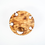 Винный столик из древесины кедра на резных ножках. VN4