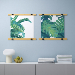 IKEA BILD  (ИКЕА БИЛД)  -  Плакат, Большие листья II, 50x50 см