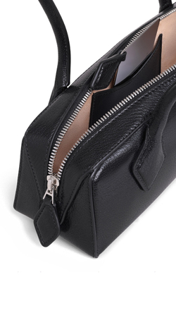 ALAÏA МАЛЕНЬКАЯ КОЖАНАЯ СУМКА LE TECKEL, ЧЕРНЫЙ