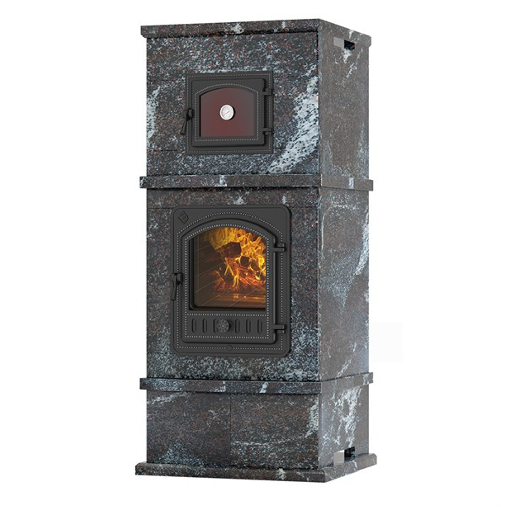 Печь-камин с духовкой EVEREST «KORELA» Амфиболит