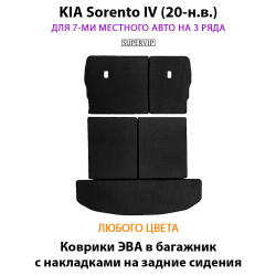 коврики ева в багажник с накладками на сидения для kia sorento iv (20-н.в.) от supervip
