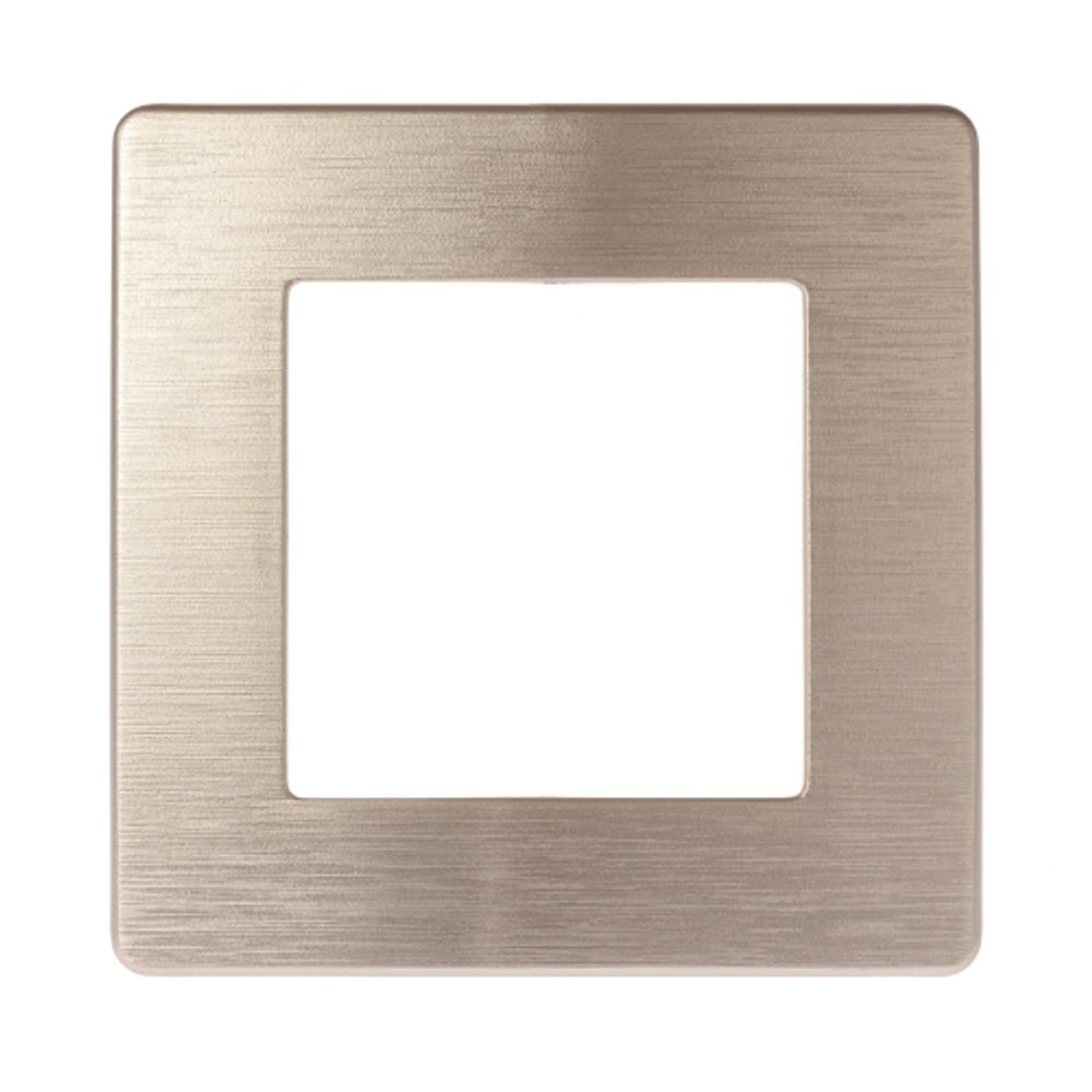 Рамка для розеток и выключателей ЭРА Серия 12 12-5101-04 на 1 пост, Сатин, шампань