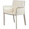 Стул с подлокотниками Barrie бежевая кожа