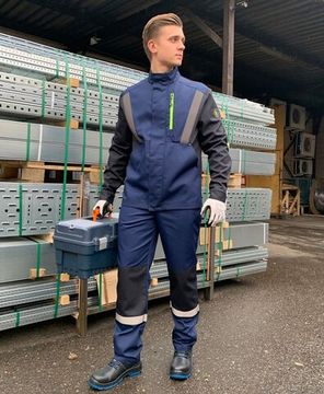 Костюм "Стеллар" брюки (синий/черный)