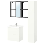 Комбинация для ванной - IKEA ENHET, 64х43х65 см, белый/антрацит, ЭНХЕТ ИКЕА