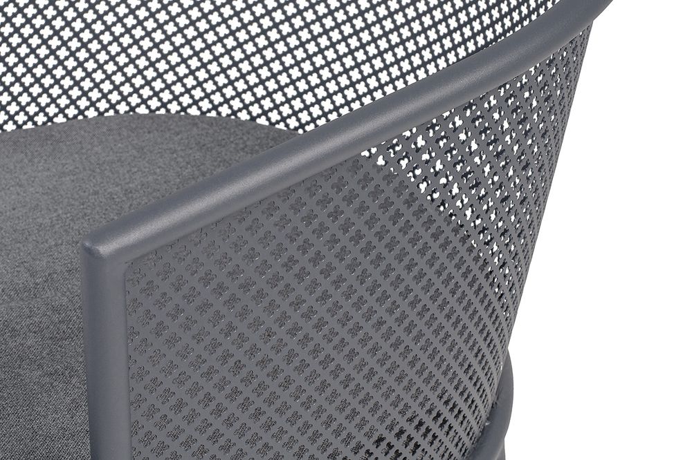 "Прометей" стул, каркас из стали темно-серый (RAL7024) муар, ткань темно-серая 027