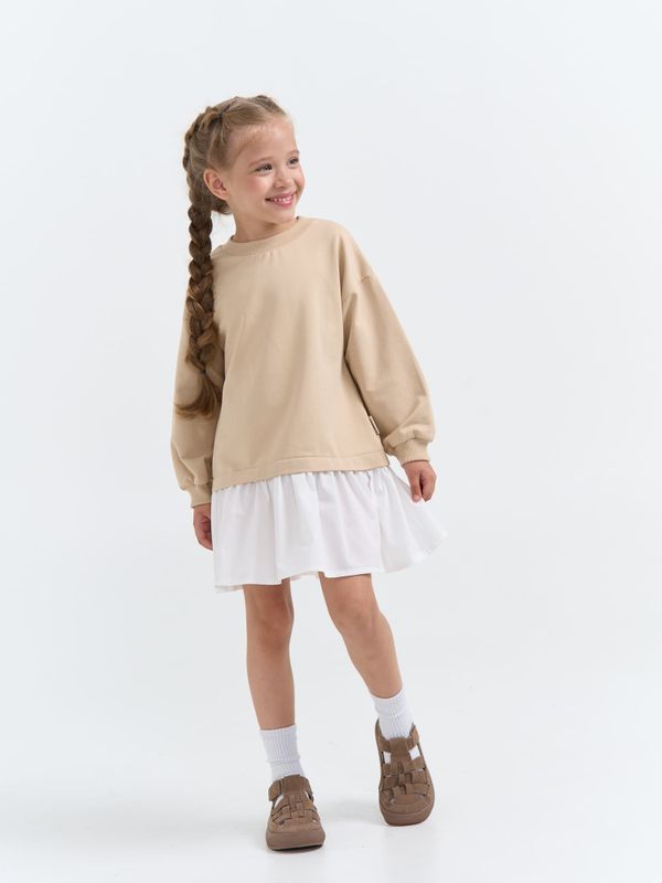 Платье с хлопковой юбкой 