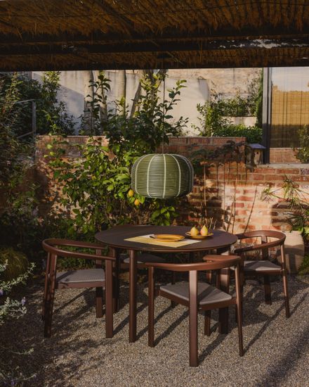 Абажур Garoina для уличного светильника из зеленого искусственного ротанга, 50 см