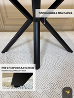 Кухонный раскладной стол "Монако" из керамогранита, белый мрамор