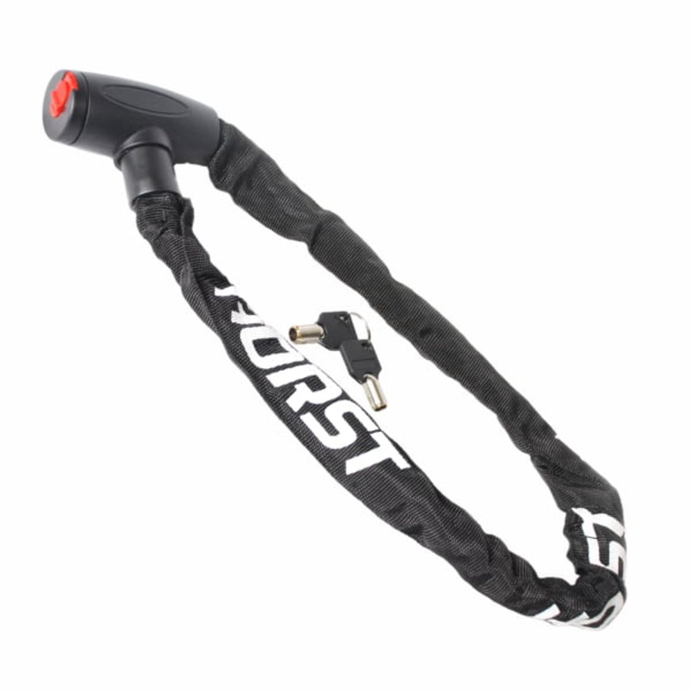 Цепь-Замок HORST 6х6х900мм в текстил. чехле, черный (00-170900)