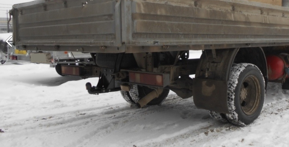 Фаркоп для ГАЗ 3302 (Газель бортовая), NEXT (A22R22 бортовая) 1994- Тип шара: H (несъемный сварной). Нагрузки: 800/50 кг, GAZ-05