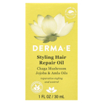 DERMA E, масло для укладки, восстанавливающее здоровье волос, 30 мл (1 жидк. унция)
