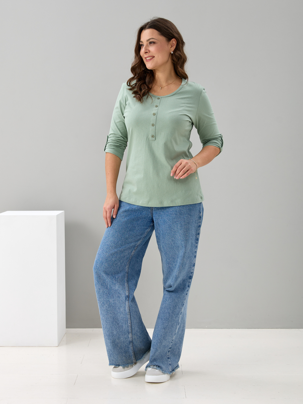 Лонгслив ЛНк-005/шалфей