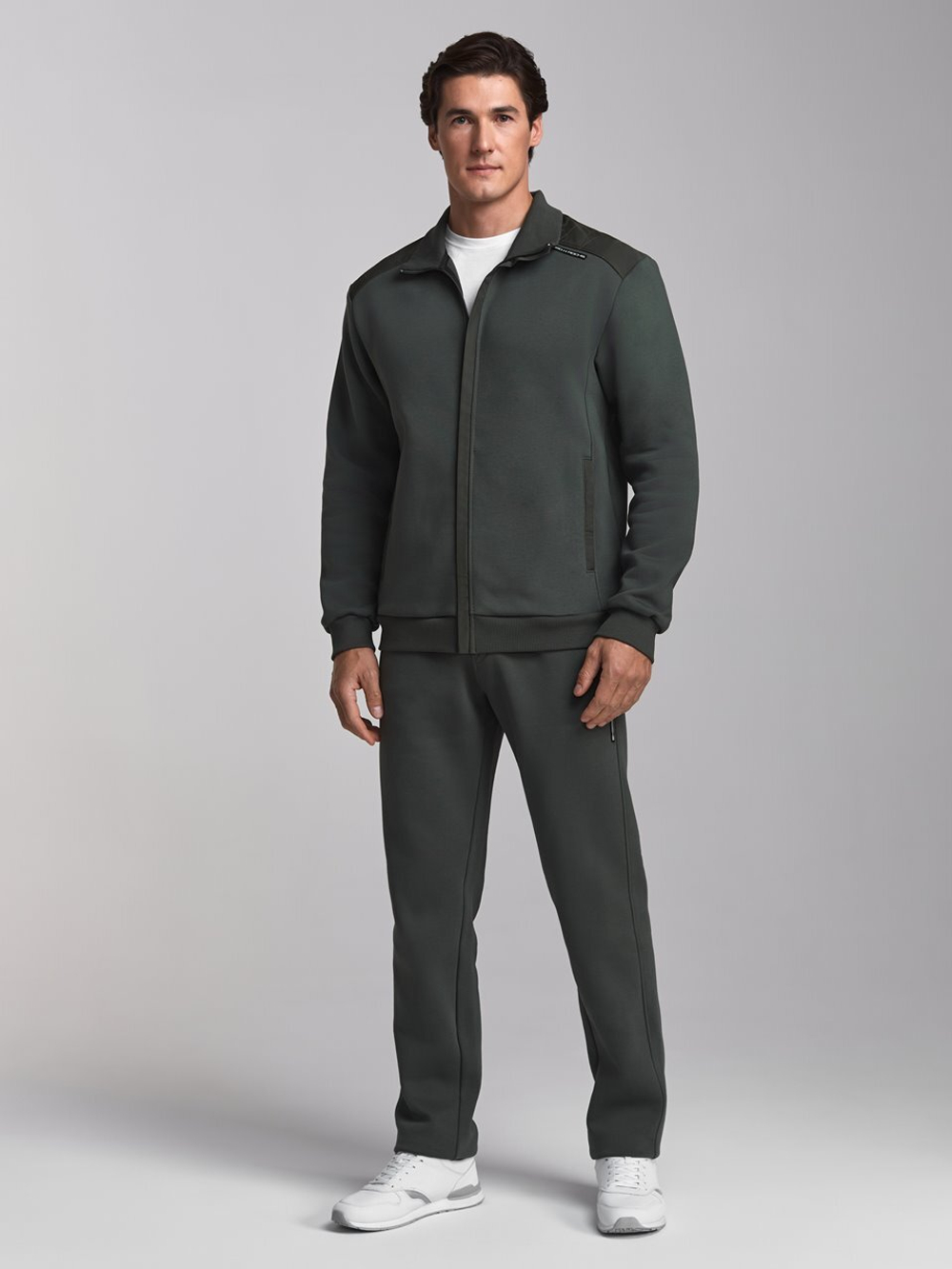 Утеплённый спортивный костюм 12M-RR-1790 хаки