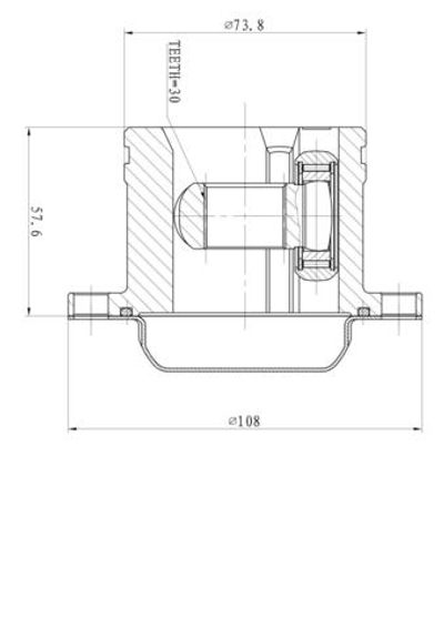 ШРУС внутренний L=R  VW GOLF 4 GANZ GIK04012