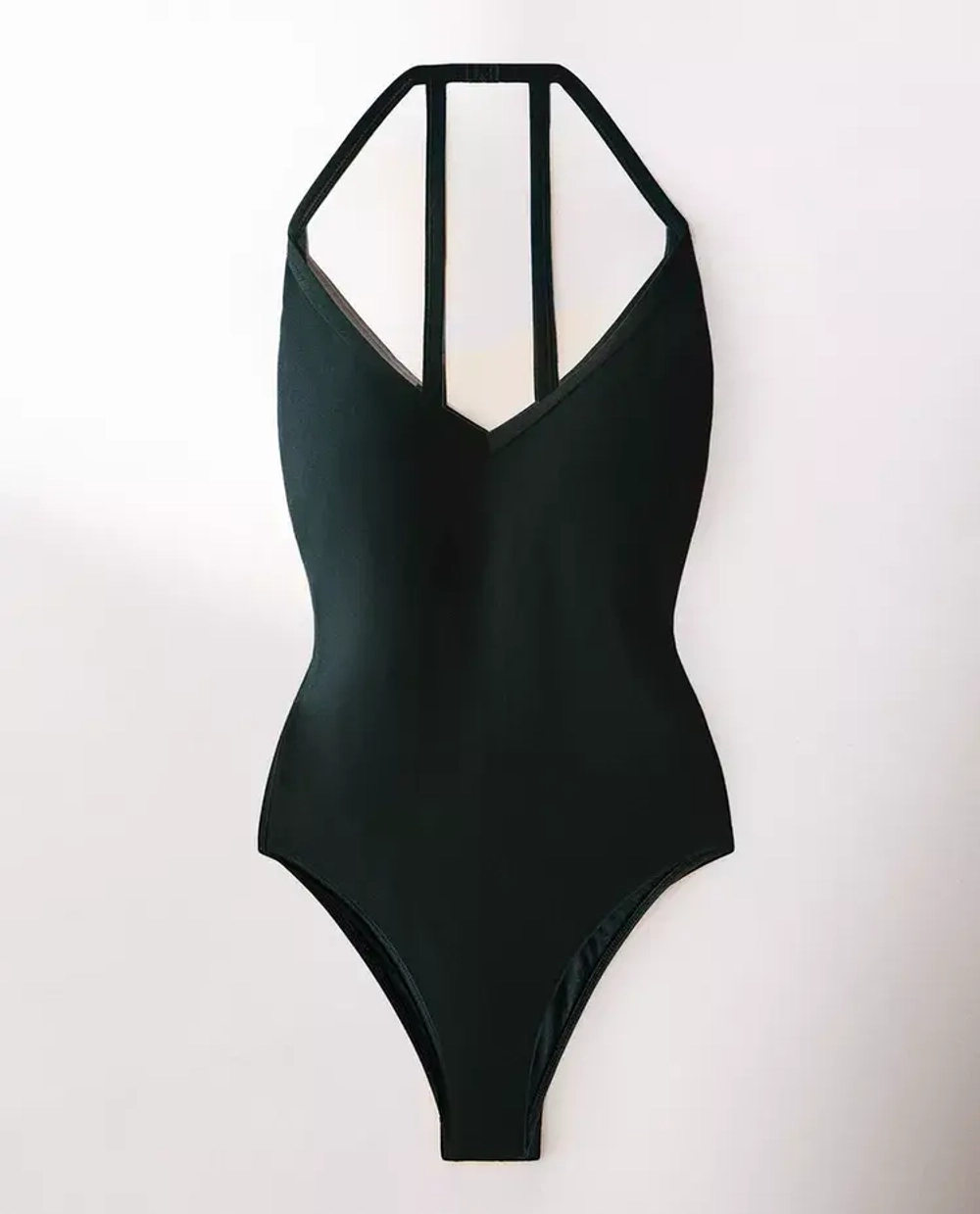 ZARA HOME КУПАЛЬНИК С БРЕТЕЛЬКАМИ НА СПИНЕ, ЗЕЛЕНЫЙ