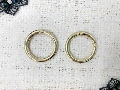 Кольцо-карабин для сумок, d 2,5 см, золото