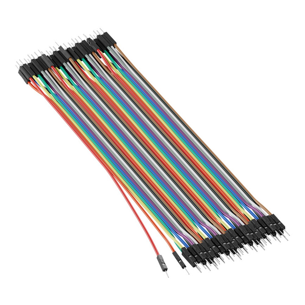 Male to Male Jumper Wire (Multicolor, 20cm Length) - 40 Pack