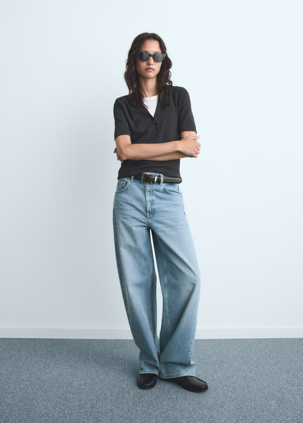 Джинсы barrel со средней посадкой