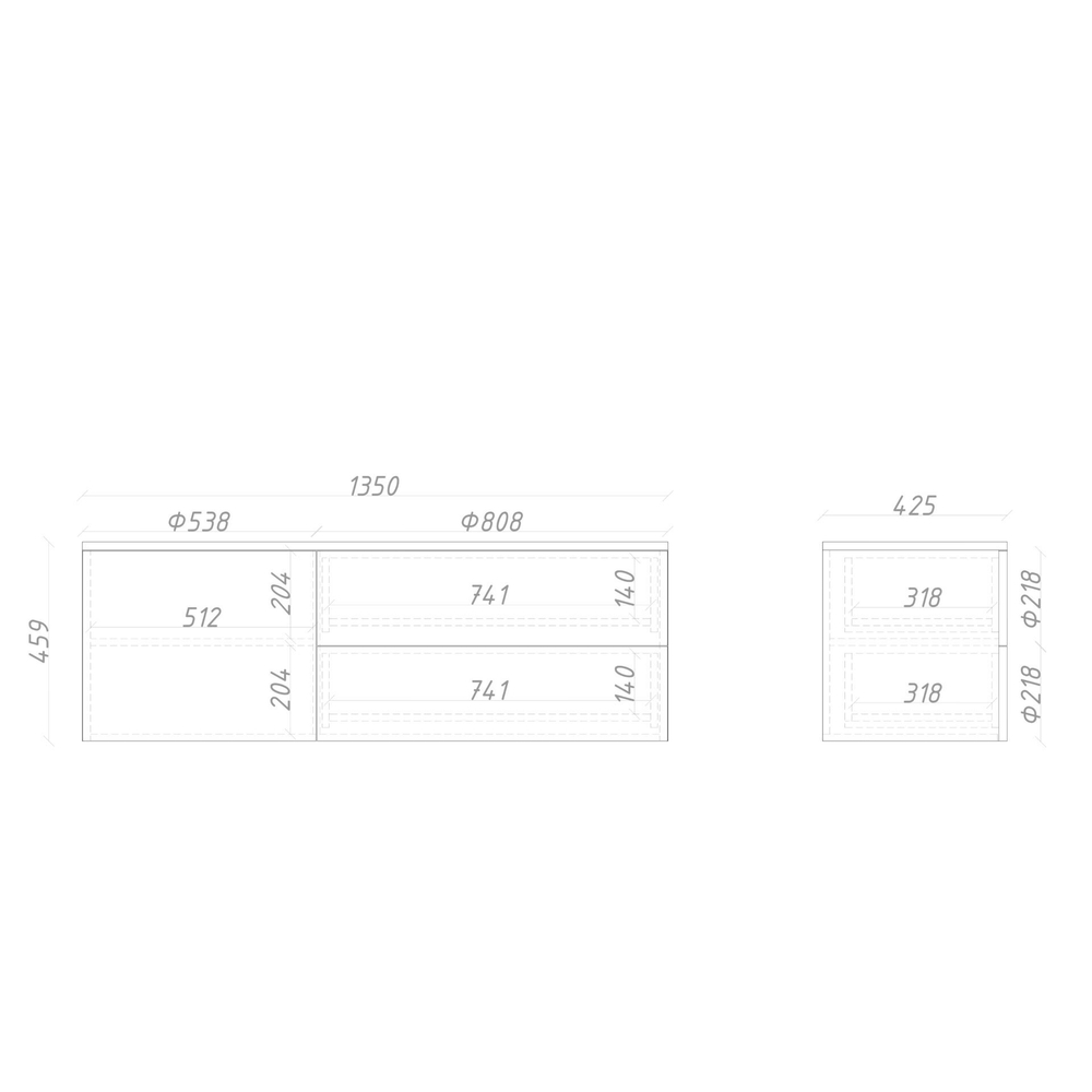 Тумба подвесная ML075R