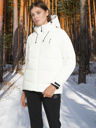 12240828 Куртка пуховая женская Hooded Down jacket белый Pelliot