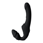 Черный безремневой страпон с вибрацией ToyFa Black&Red 901408-5