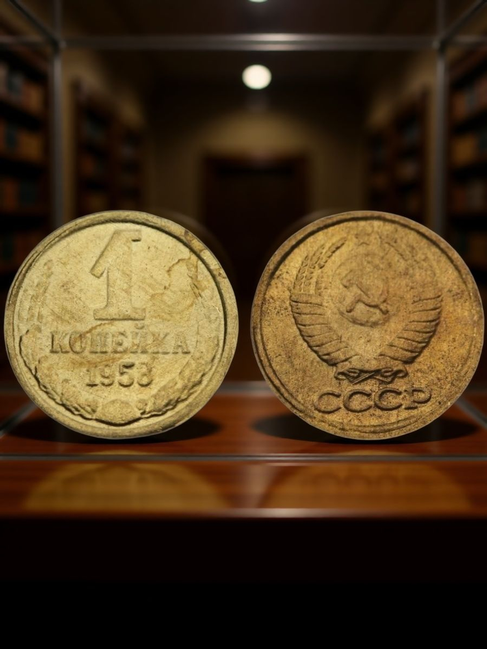1 копейка 1958 года СССР Копия монеты