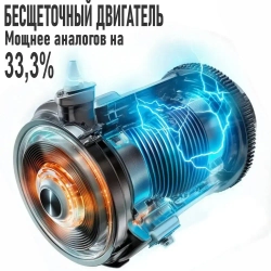 Гайковерт аккумуляторный, бесщеточный REKKR IW125BL, 2 аккумулятора 24В 6.0Ач, ударный, квадрат 1/2, кейс, зарядка