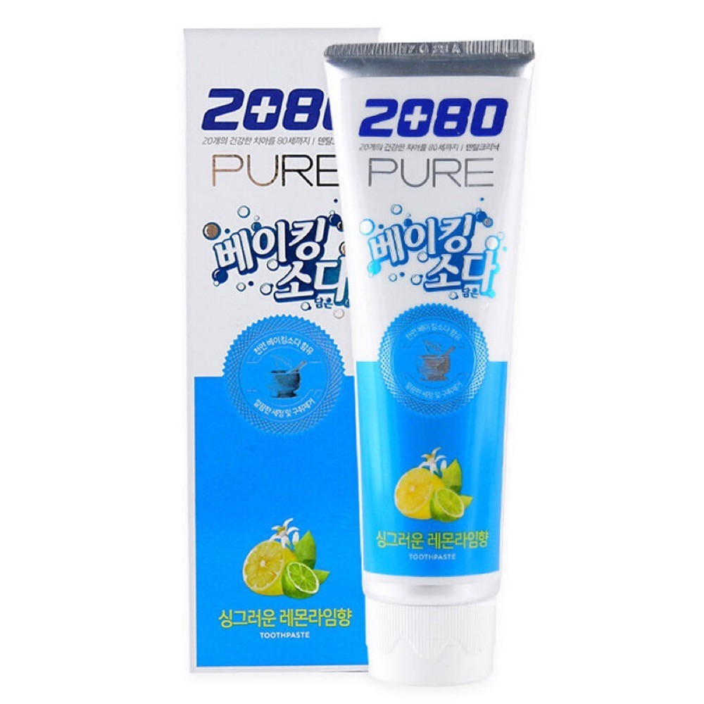 Зубная паста цитрусовый вкус Aekyung 2080 Pure Baking Soda Lemon, 120g