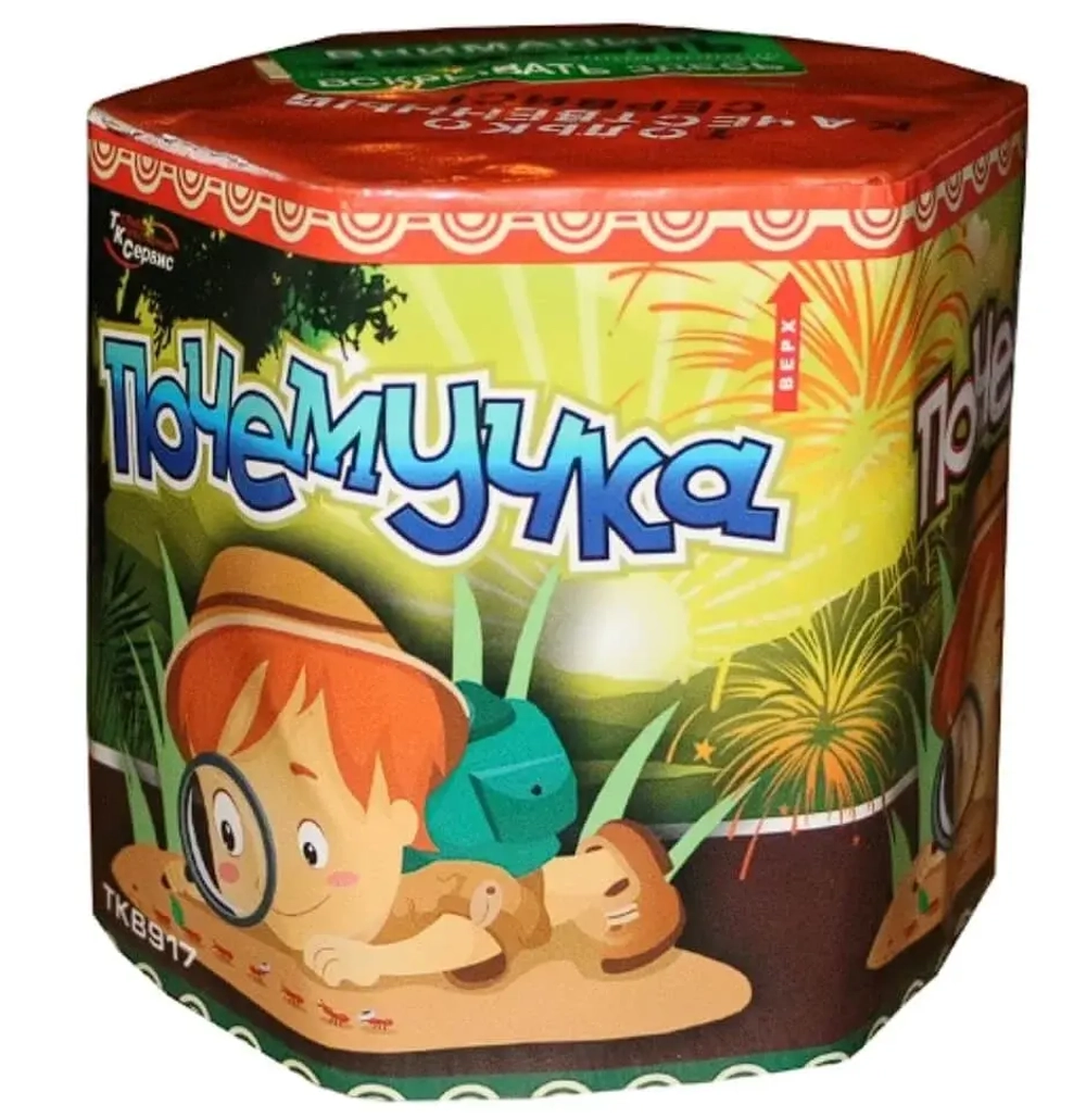 Батарея салютов Почемучка (TKB917) от Тк Сервис, 19 залпов, 20 мм