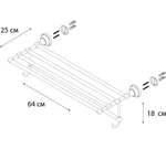 "GOLD BOGEMA" Полка для полотенец FX-78515G (к/к 4)