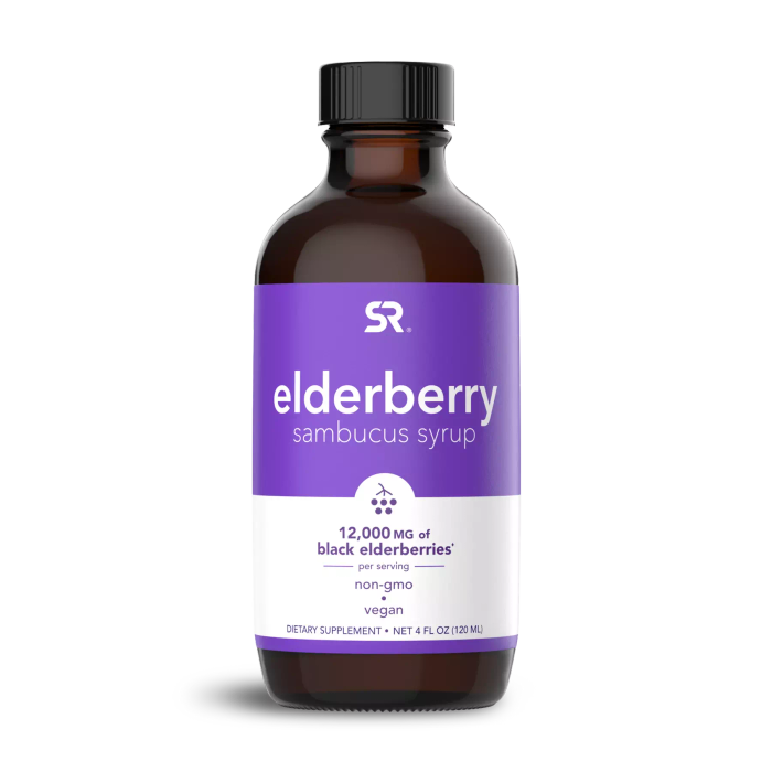 Сироп из бузины, Elderberry Syrup, Sports Research (120 мл)