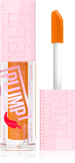 MAYBELLINE NEW YORK Lifter Plump - Блеск для губ с эффектом увеличения оттенок 008 Hot Honey, 5 ml