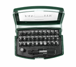 Биты для шуруповертов FAVOURITE FAV 32 SETS , в кейсе 32 предмета: 30 бит (25 мм), переходник для торцевых головок (25 мм), адаптер с быстрозаж. патрон. 60 мм.