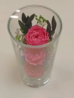 натуральные цветы в стекле, вакуум