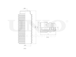 Комплект пыльник и отбойник UNIO DUC-50094