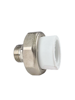 Муфта комбинированная разъемная (Американка) PPR наружная резьба 25х 1/2,  белый, RTP (140/10)