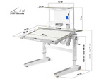 Детский стол Mealux Ergowood - L Multicolor+ полка BD P-17 TG (арт.BD-810 TG/MC Energy + BD P-17 TG)