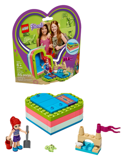 Конструктор Лего Френдс Летняя шкатулка-сердечко Мии 41388 | LEGO Friends Mia’s Summer Heart Box | набор 85 детали 6+