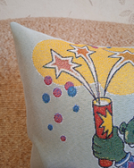 Декоративный гобеленовый чехол для интерьерной подушки Дракончик 38*38