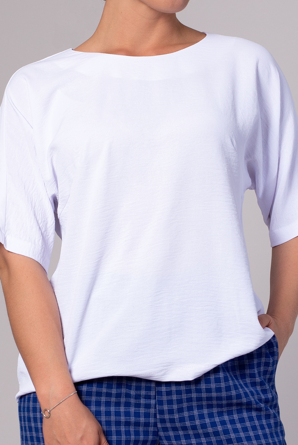 Блузка женская 2165ЮПБ, белый #30Б092165ЮПБ