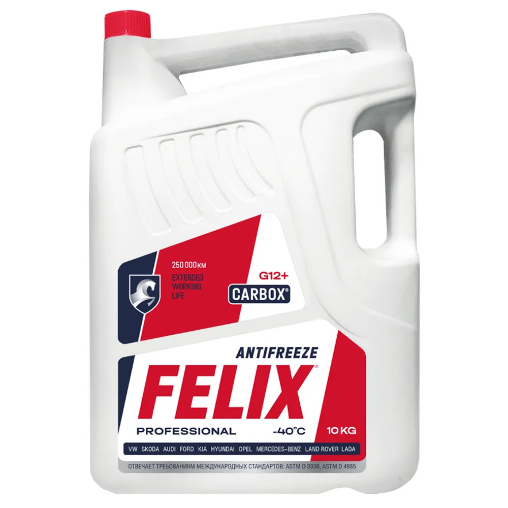 Антифриз Felix Carbox G12+, красный, 10 кг